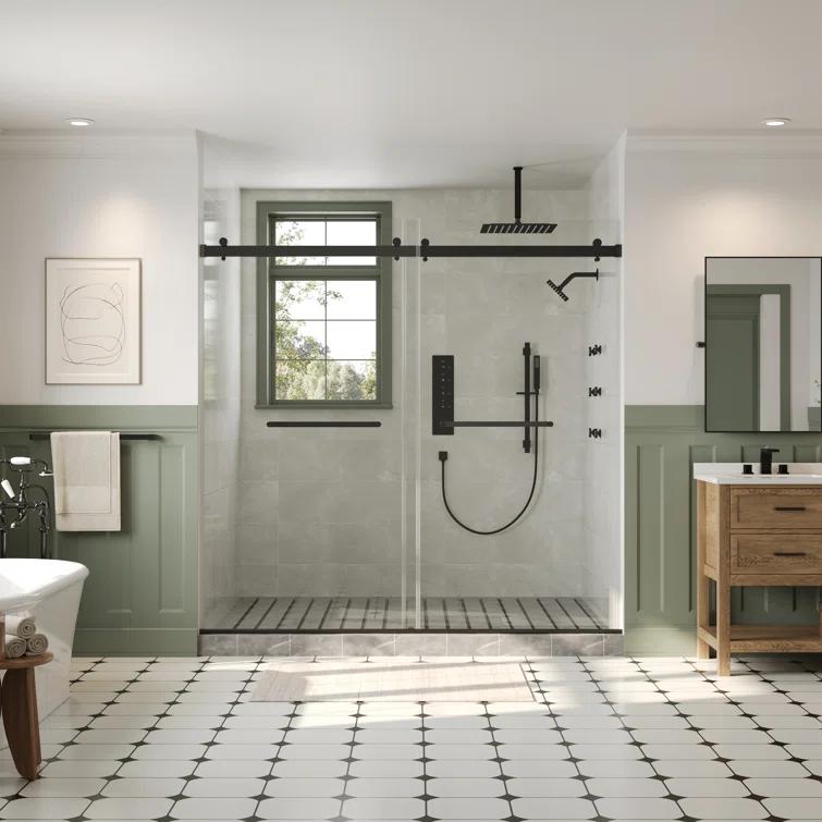 DualJetSpa 15-Spray Patterns 16" & 6" Dual Shower Head, Shower FaucetSystem with Thermostatic Rough-in Valve and Body Jets