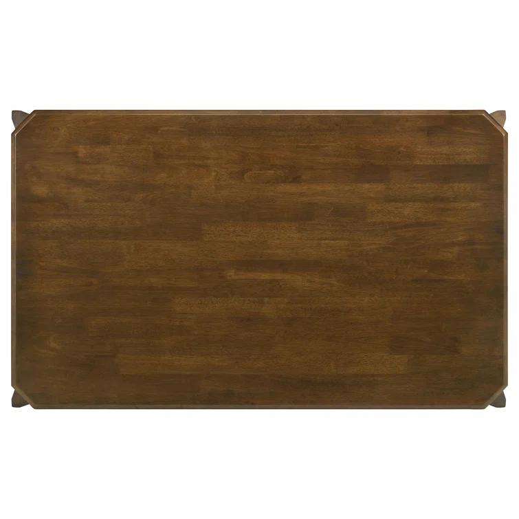 Almonte 59-Inch Rectangular Wood Dining Table Dark Brown