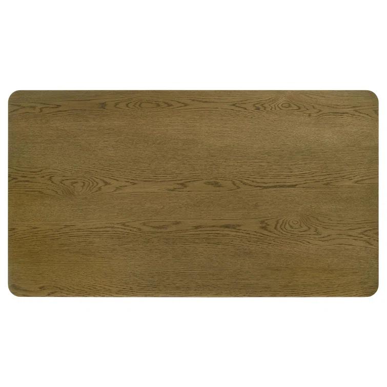 Castlewood 71-Inch Rectangular Dining Set Brown Oak