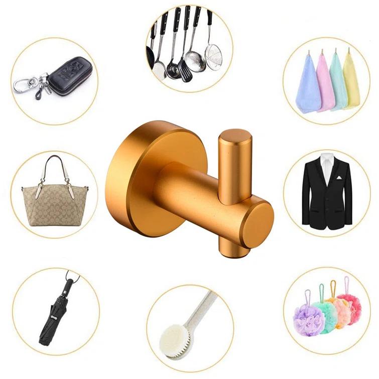 6 Piece Aluminium Bathroom Towel Rack Set Wall Mount