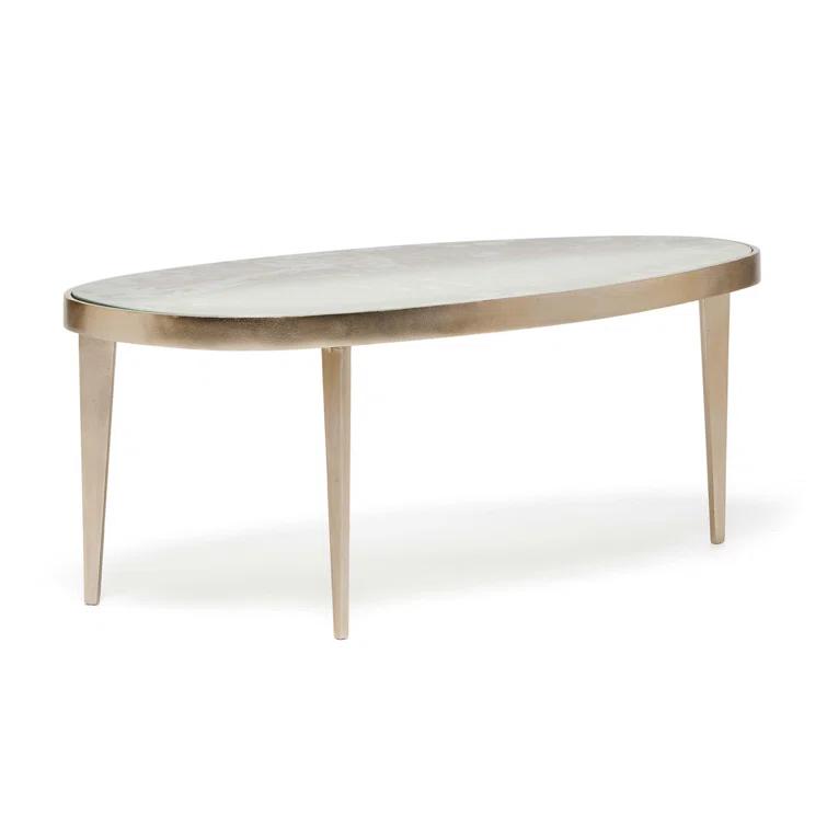Interlude Jan Glass Top Coffee Table