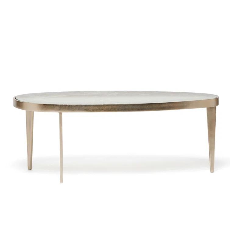 Interlude Jan Glass Top Coffee Table