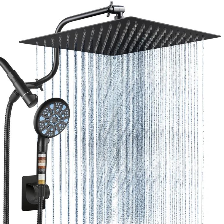 Easy To Install And Use: This Shower Heads With Handheld Spray Combo Truly Easy To Install With Universal G1/2 Threaded Connector For Any Standard Shower Pipe Or Water Pipe. Easy To Install In Minutes Without Any Tools, No Need To Hire A Plumber