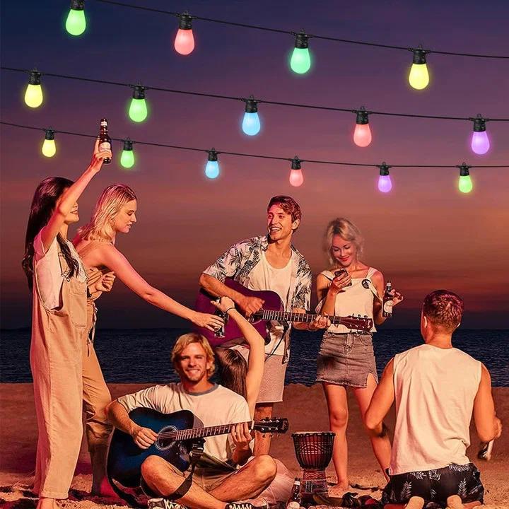 Stellweilan Tessberg 100FT RGB Outdoor String Lights Waterproof Patio Lights with APP Control