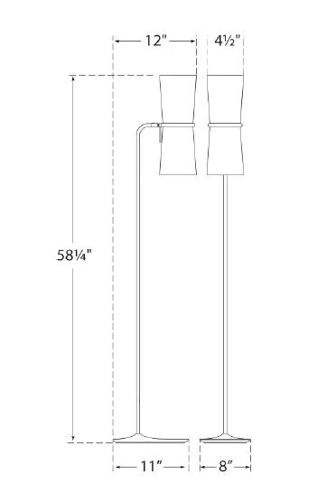 Edison Linen Shade Adjustable Task Floor Lamp in Antique Brass