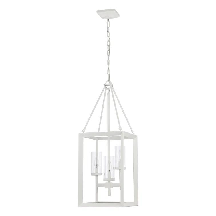 Smyth 3-Light Pendant in Natural White with Clear Glass