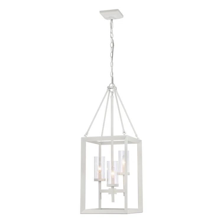 Smyth 3-Light Pendant in Natural White with Clear Glass