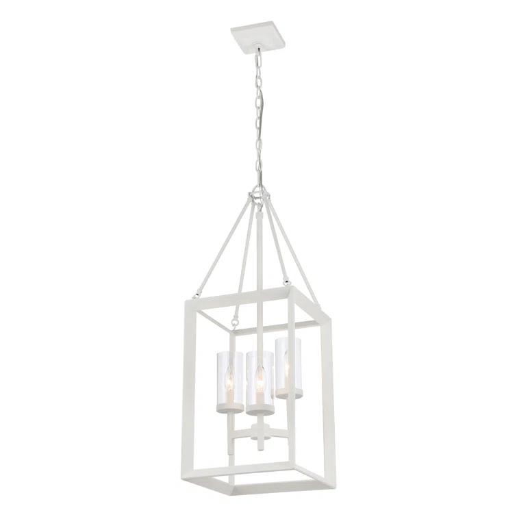Smyth 3-Light Pendant in Natural White with Clear Glass