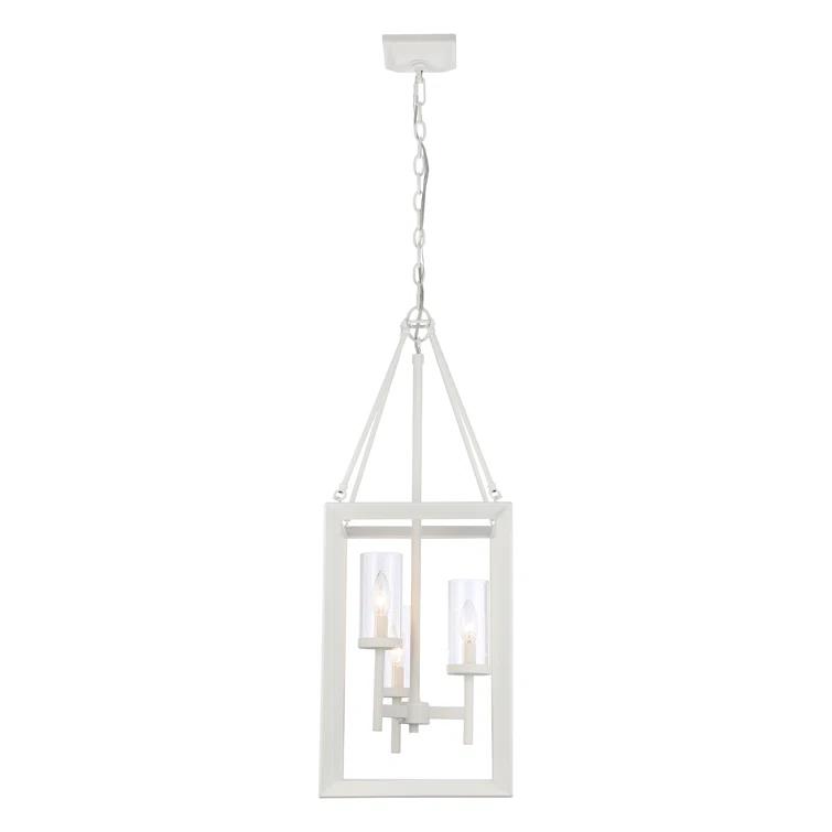 Smyth 3-Light Pendant in Natural White with Clear Glass