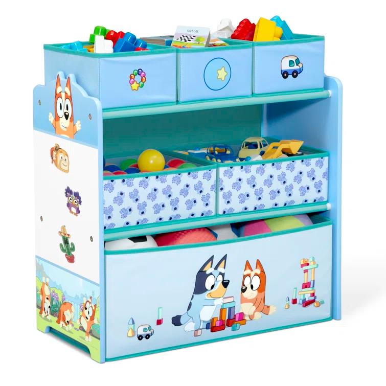 Delta Children Bluey Design & Store 6 Bin Toy Storage Organizer By Delta Children - Greenguard Gold Certified