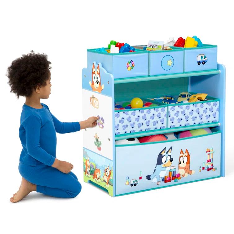 Delta Children Bluey Design & Store 6 Bin Toy Storage Organizer By Delta Children - Greenguard Gold Certified