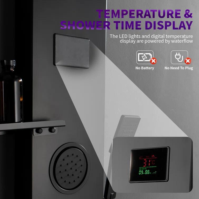 56.93'' Shower Panel with Fixed Shower Head