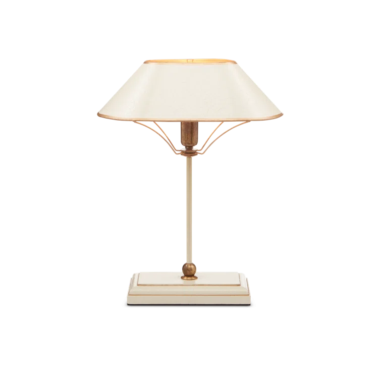 Daphne Ivory and Antique Brass Cordless Table Lamp