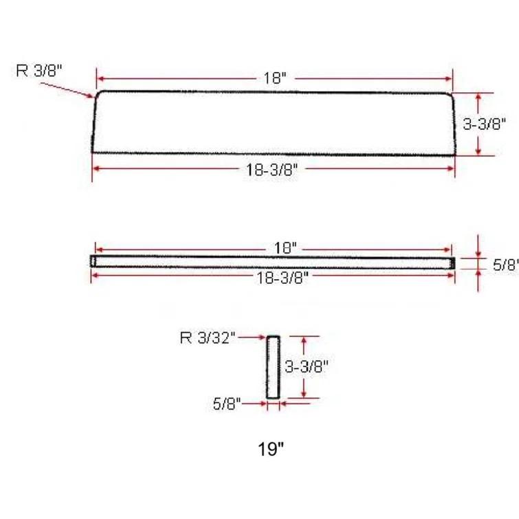 18.3 Inch Universal Cultured Marble Side Splash