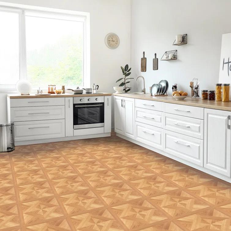 Woven Trends Tivoli Self Adhesive Vinyl Floor Tiles, 45 Pcs, 12" X 12"