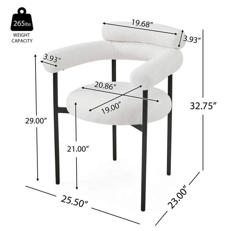 Christopher Knight Home Rylan Upholstered Armchair Dining Chairs