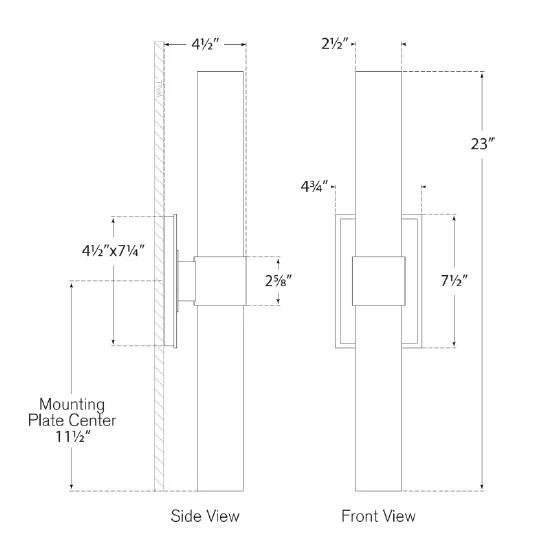 Bronze Dimmable Vanity Sconce with Glass Shade