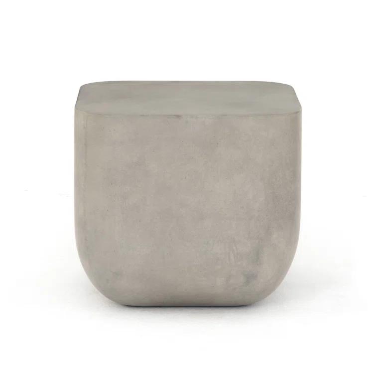 Gray Concrete Square End Table