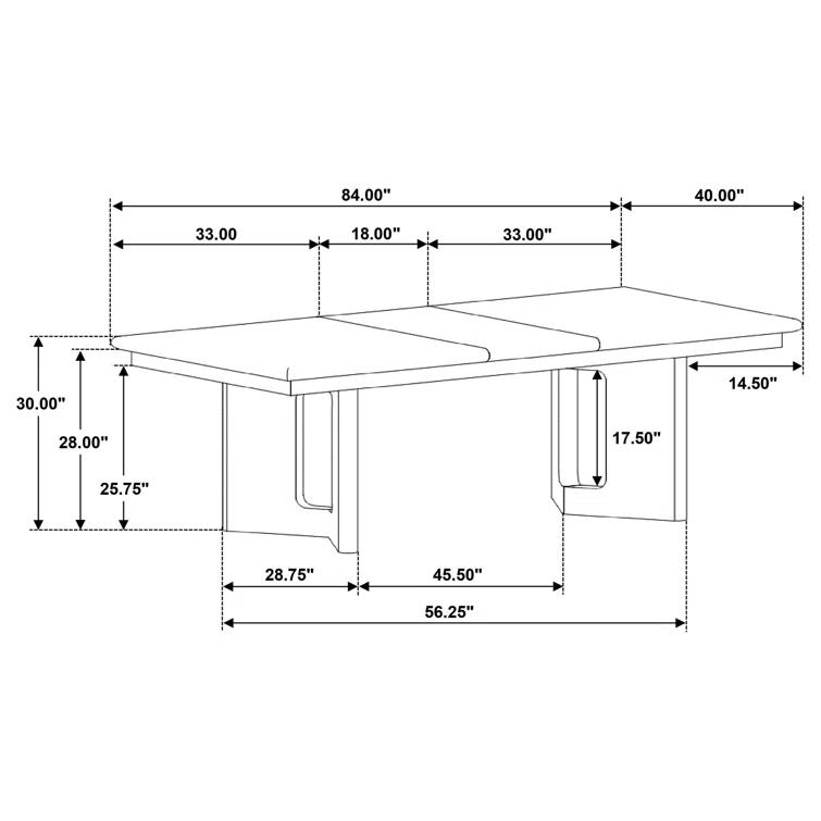 Hathaway Rectangular Dining Table Set Acacia Brown