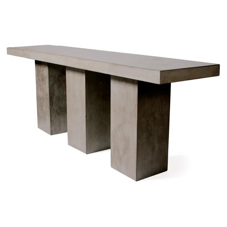 Seasonal Living Perpetual Rectangular Concrete Outdoor Bar Table