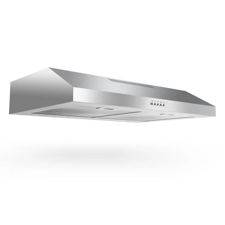 Streamline 30 In. T-3007-1-DL Savona Ductless Undermount 80 CFM Range Hood In Brushed Stainless Steel With Mesh Filters, Push Button Control, LED Light