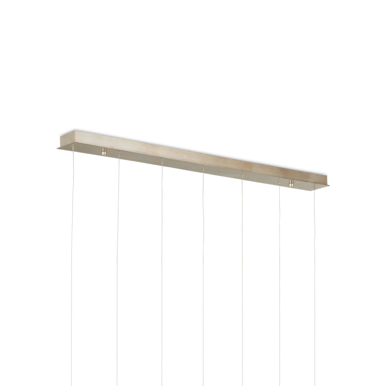 Beehive Natural Rattan and Silver LED Island Pendant, 7-Light