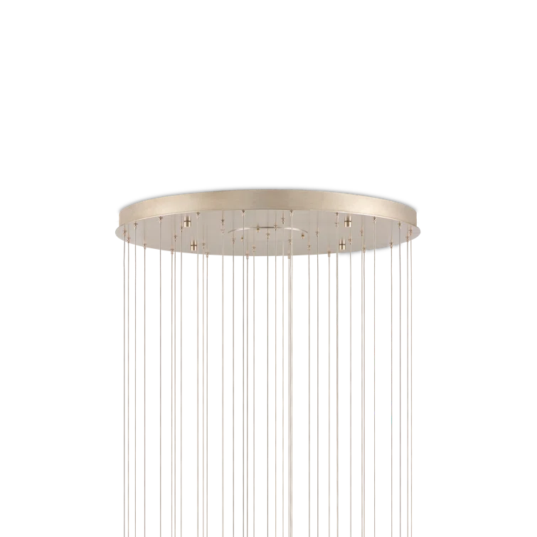 Medusa 36-Light Nickel Glass LED Pendant Chandelier