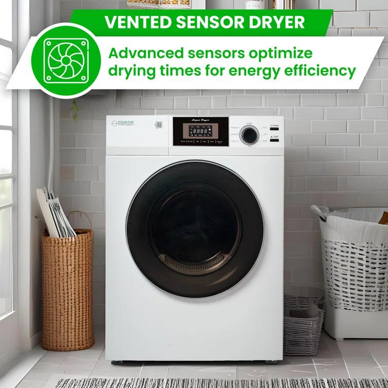 Equator Compact 24 In Vented Dryer 3.1cf/13lb Sensor Sanitize Shoes 110v/1500w