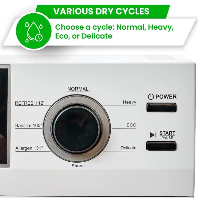 Equator Compact 24 In Vented Dryer 3.1cf/13lb Sensor Sanitize Shoes 110v/1500w