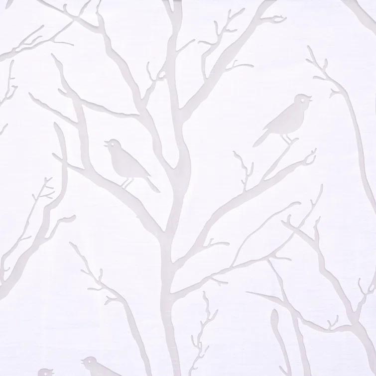 Madison Park Averil Grommet Top Sheer Bird on Branches Burnout Window Curtain