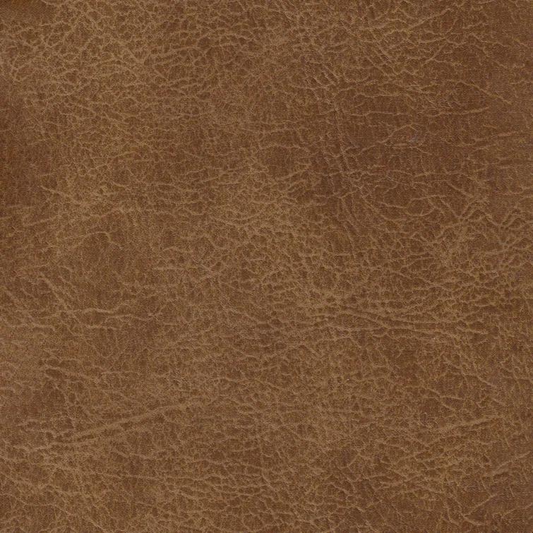 Adryanah Tufted Coffee Table Ottoman Bench - Light Brown Faux Leather