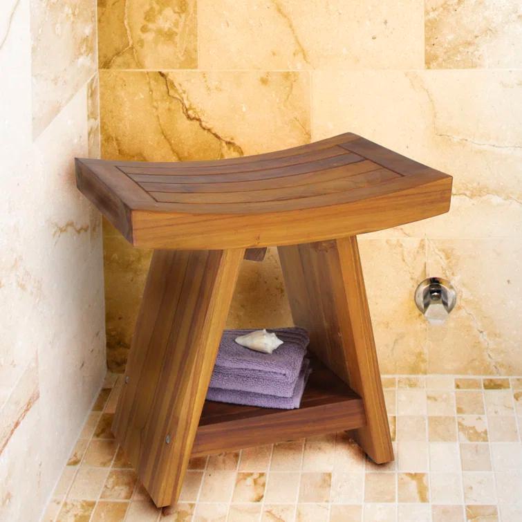 Aqua Teak Asia 18'' W Teak Shower Bench