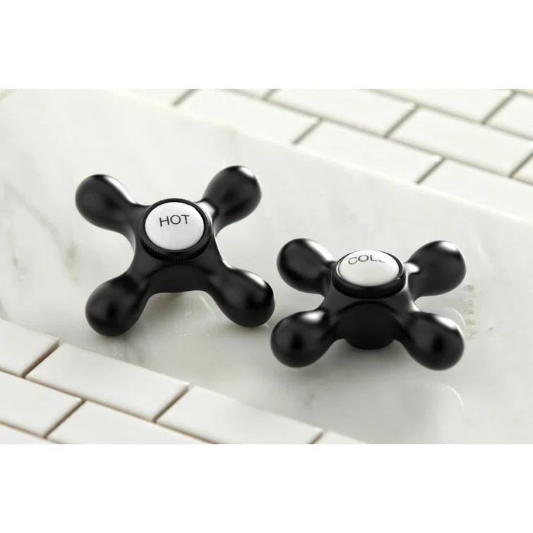 Kingston Brass Vintage Two-Handle 3-Hole Wall Mount Bathroom Faucet