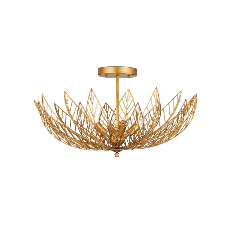 Currey & Company Leaflace Semi-Flush Mount