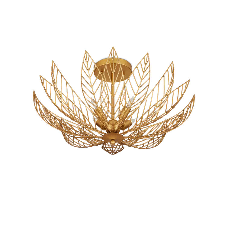 Currey & Company Leaflace Semi-Flush Mount