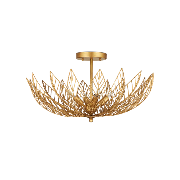 Currey & Company Leaflace Semi-Flush Mount