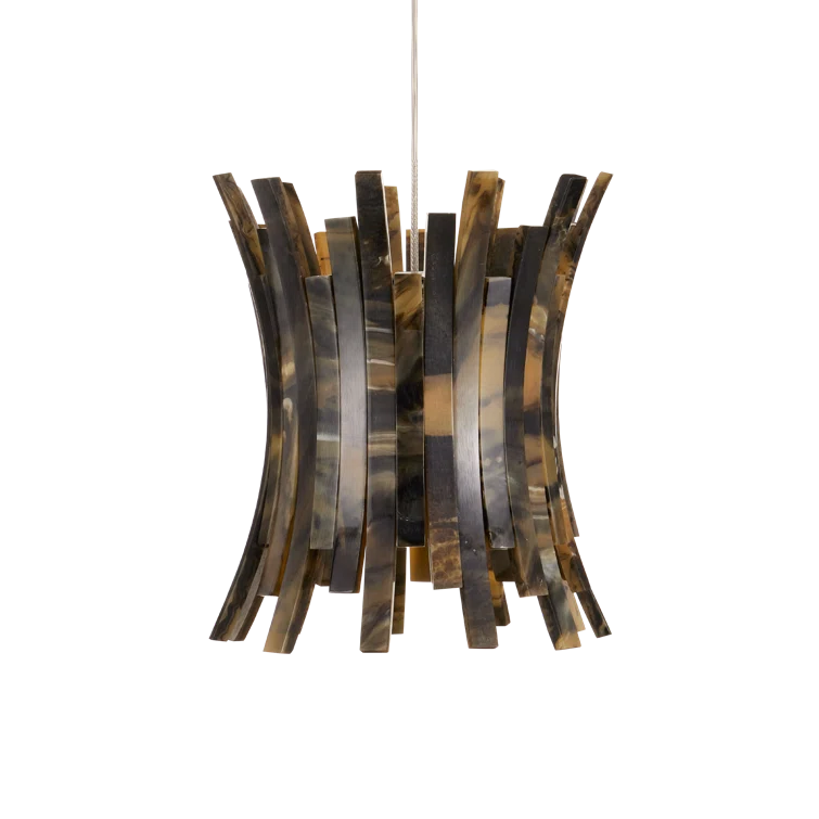 Alsop Elegance 30-Light Multi-Drop Pendant in Brown, Black, and Silver