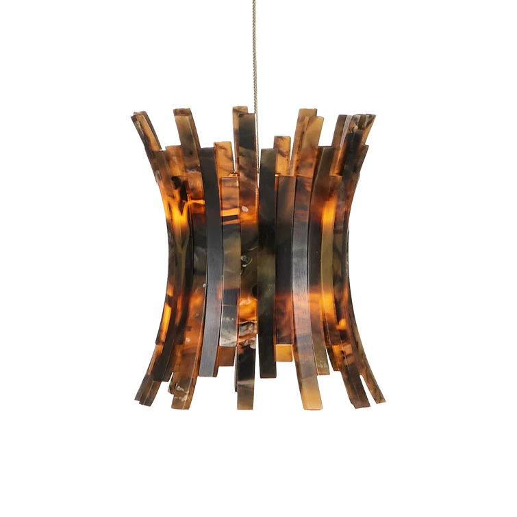 Alsop Elegance 30-Light Multi-Drop Pendant in Brown, Black, and Silver