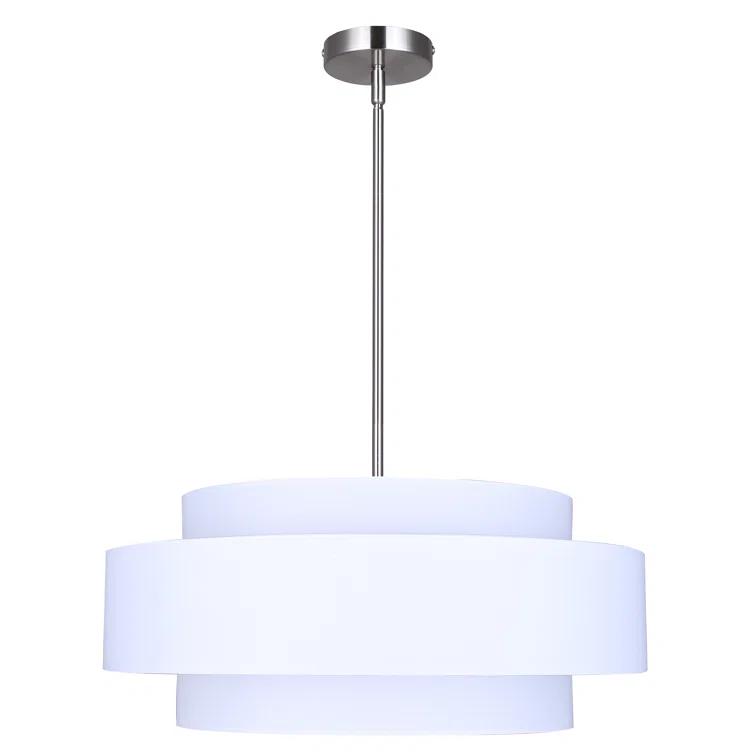 Eline 3 Light Metal Dimmable Drum Chandelier