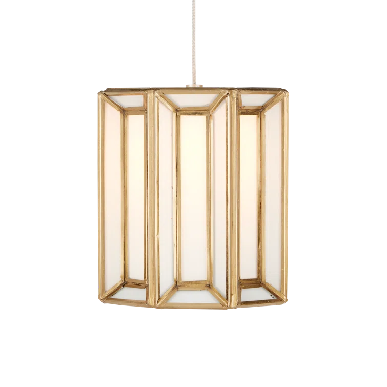 Antique Brass and Frosted Glass 15-Light Pendant