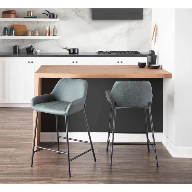 Greely Upholstered Counter Stool with Metal Frame