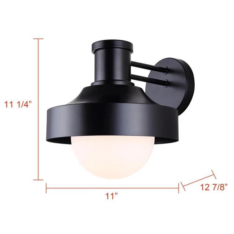 BAYLOR 1 Light Outdoor Lantern, Black Finish