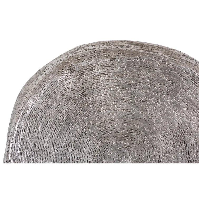 Silver Resin Contemporary Wall Art Sculpture, 36"