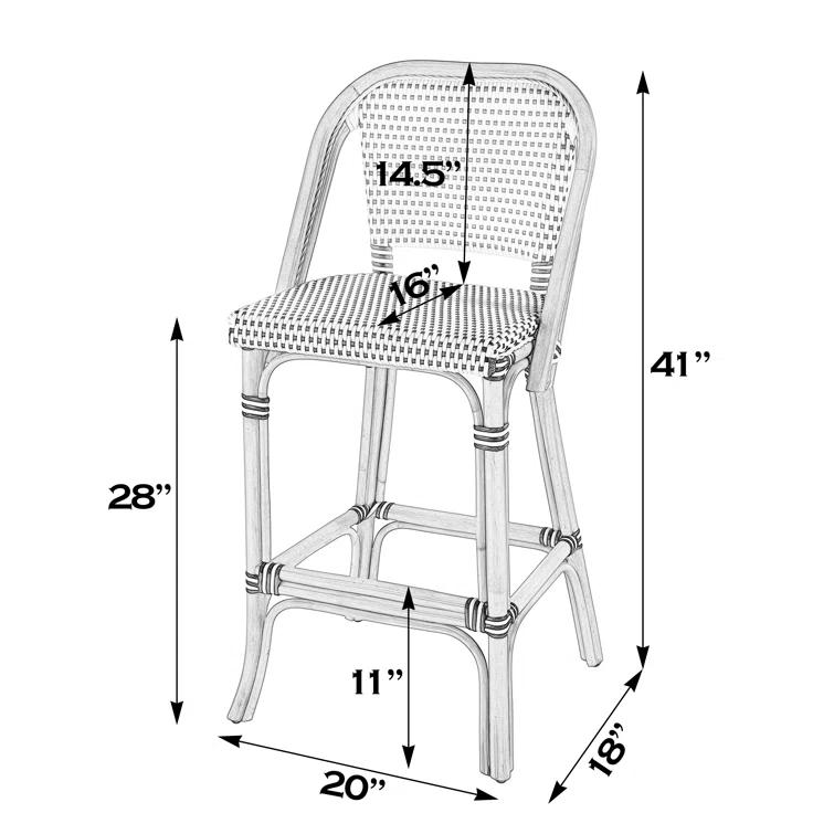 Birch Lane™ Euporie Woven Bar Stool