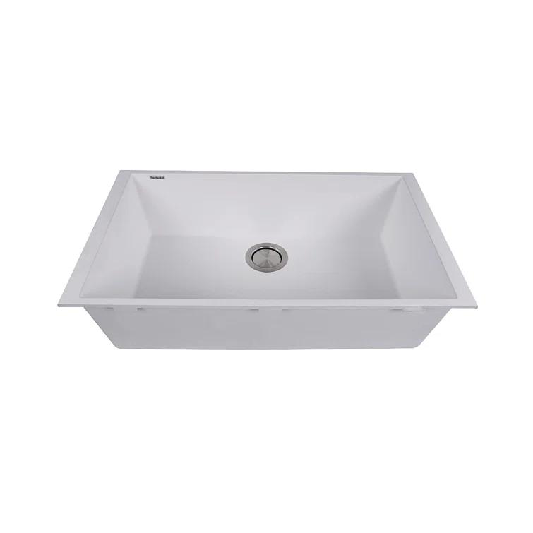 Plymouth 30'' L Undermount Single Bowl Granite Kitchen Sink