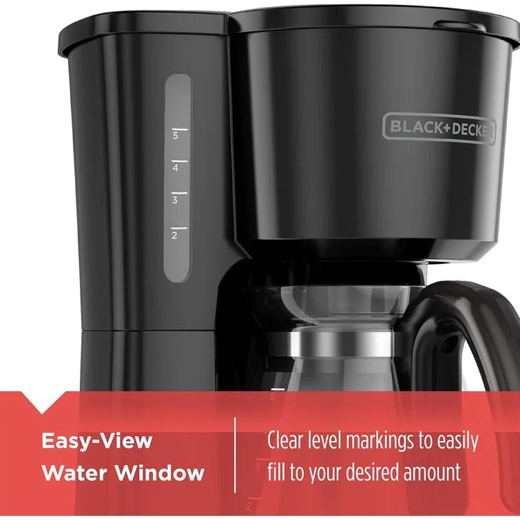 BLACK+DECKER CM0700BZ 4-in-1 5-Cup Coffee Station Coffeemaker, Black