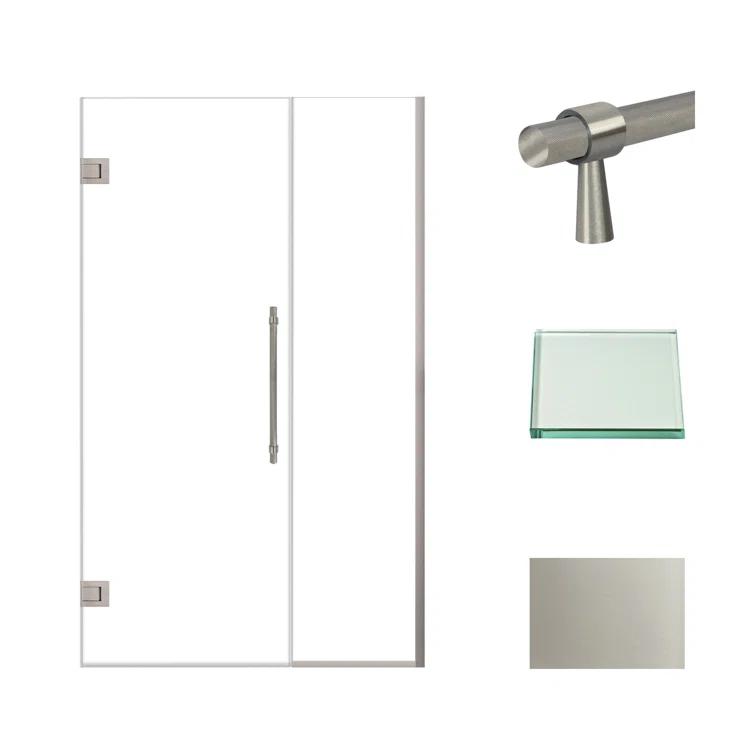 Transolid Elizabeth 46-in W x 76-in H Hinged Shower Door with Clear Glass