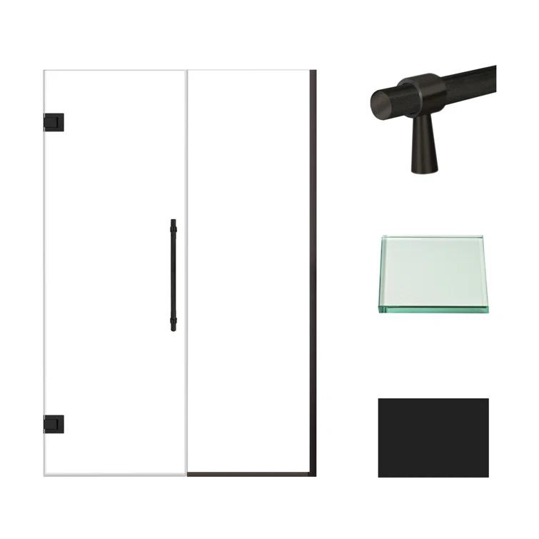 Transolid Elizabeth 48.5-in W x 76-in H Hinged Shower Door with Clear Glass