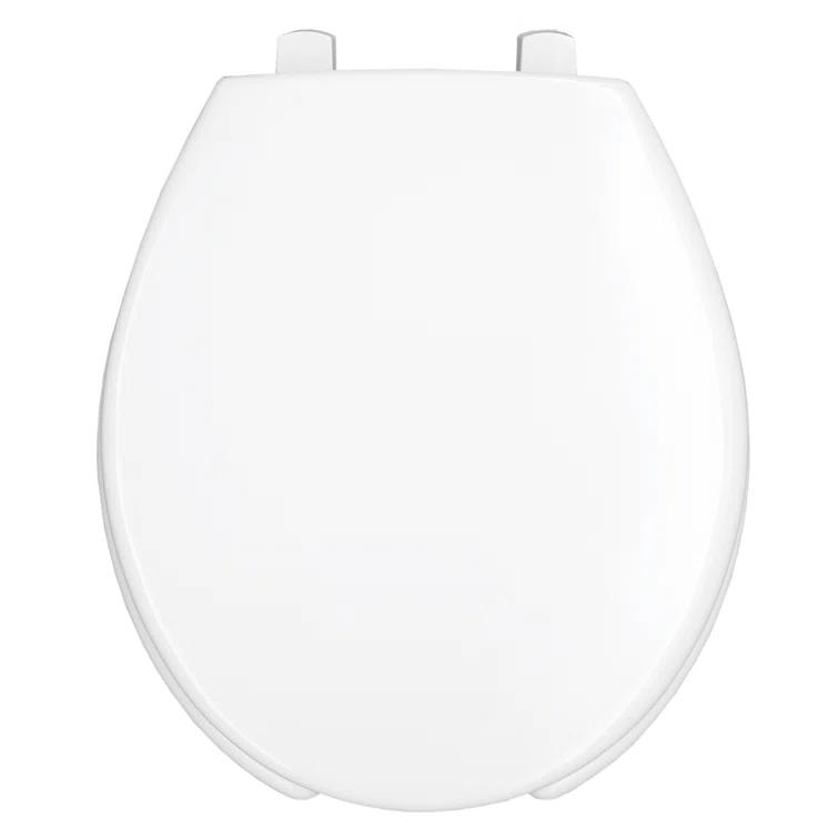 7750TDG Commercial Heavy Duty Open Front Toilet Seat, Never Loosens, ROUND, Plastic, White