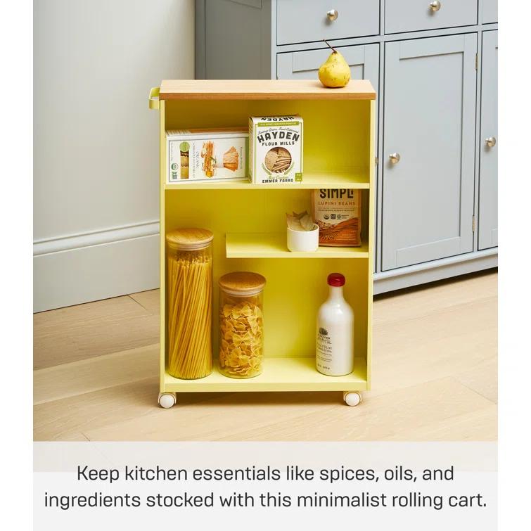 Tower Yamazaki Home Rolling Slim Bathroom Utility Cart, Storage Shelf Narrow Organizer Rack